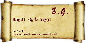 Bagdi Gyöngyi névjegykártya