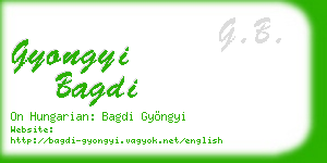 gyongyi bagdi business card