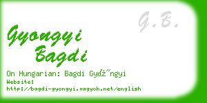 gyongyi bagdi business card